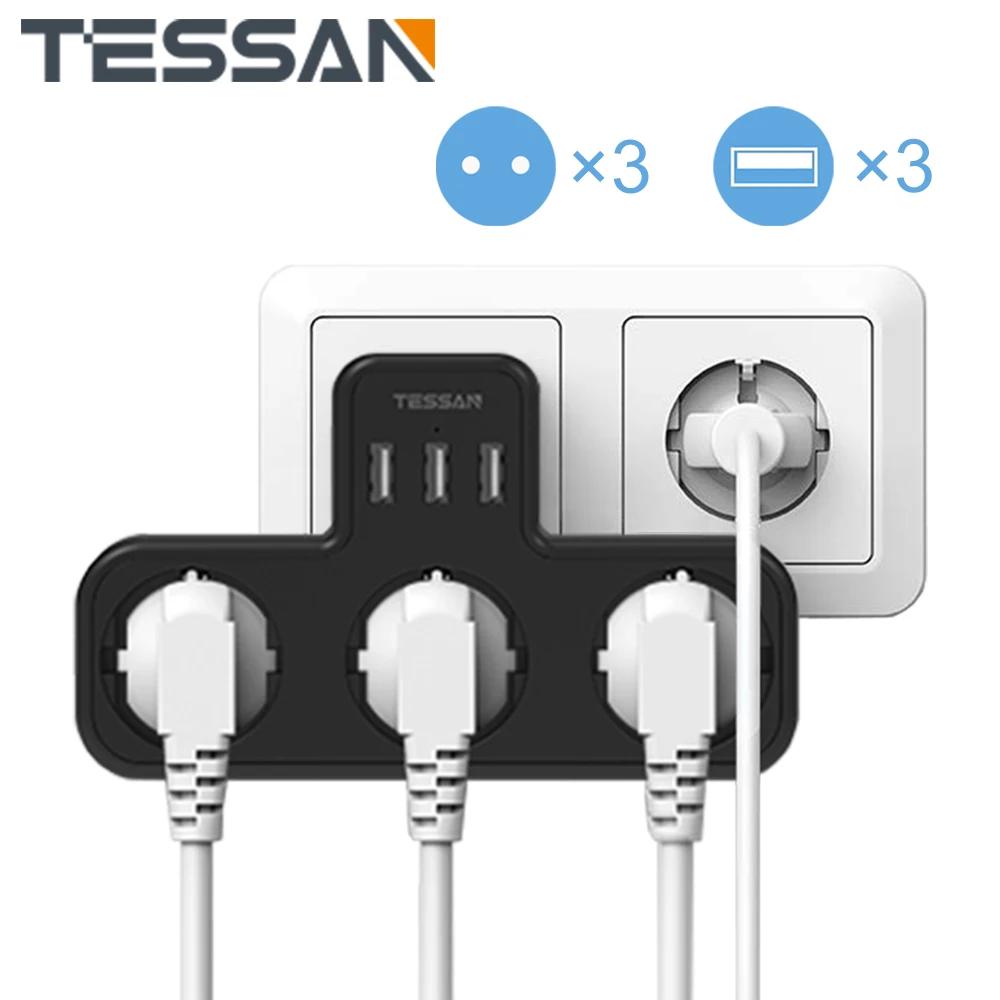 3  AC ܼƮ  3  USB Ʈִ TESSAN    , , 繫   ȣ ִ 6 in 1 USB 